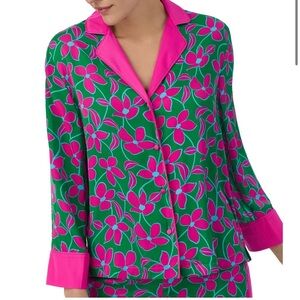 Floral Pink and Green PJ Top Kate Spade